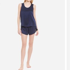 Lunya Washable Silk Tank in Deep Blue